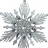 Christmas Warehouse Silver Snowflake With Acrylic Jewels Christmas Tree Hanging Decoration - 13Cm> Hanging Decorations - Individual