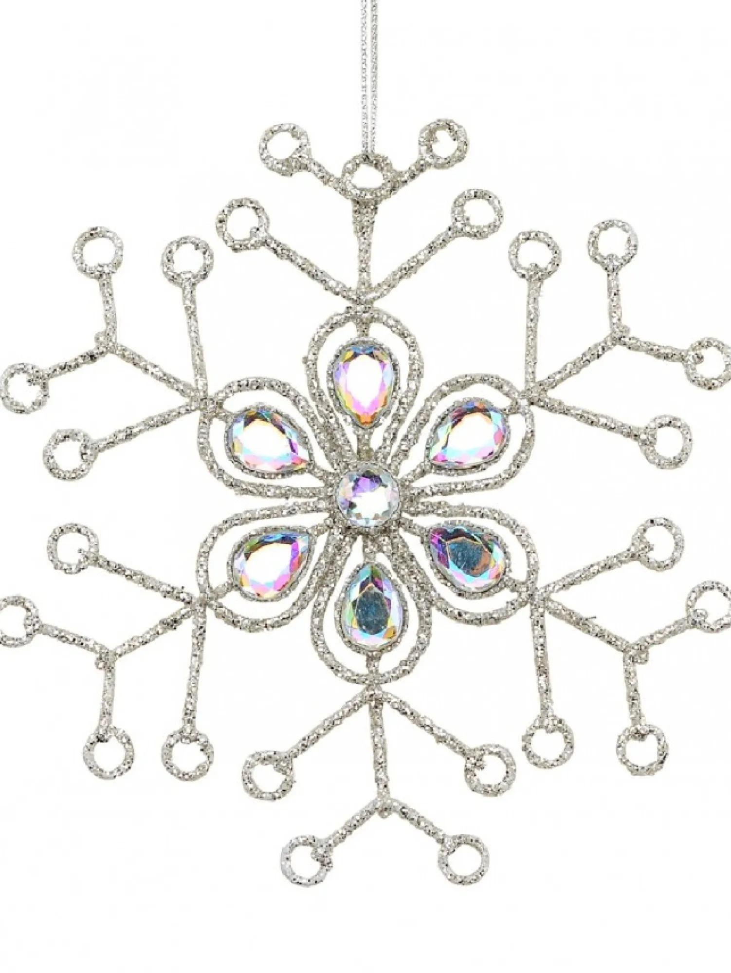 Christmas Warehouse Snowflake & Encrusted Diamante Christmas Tree Hanging Decoration - 12Cm> Hanging Decorations - Individual