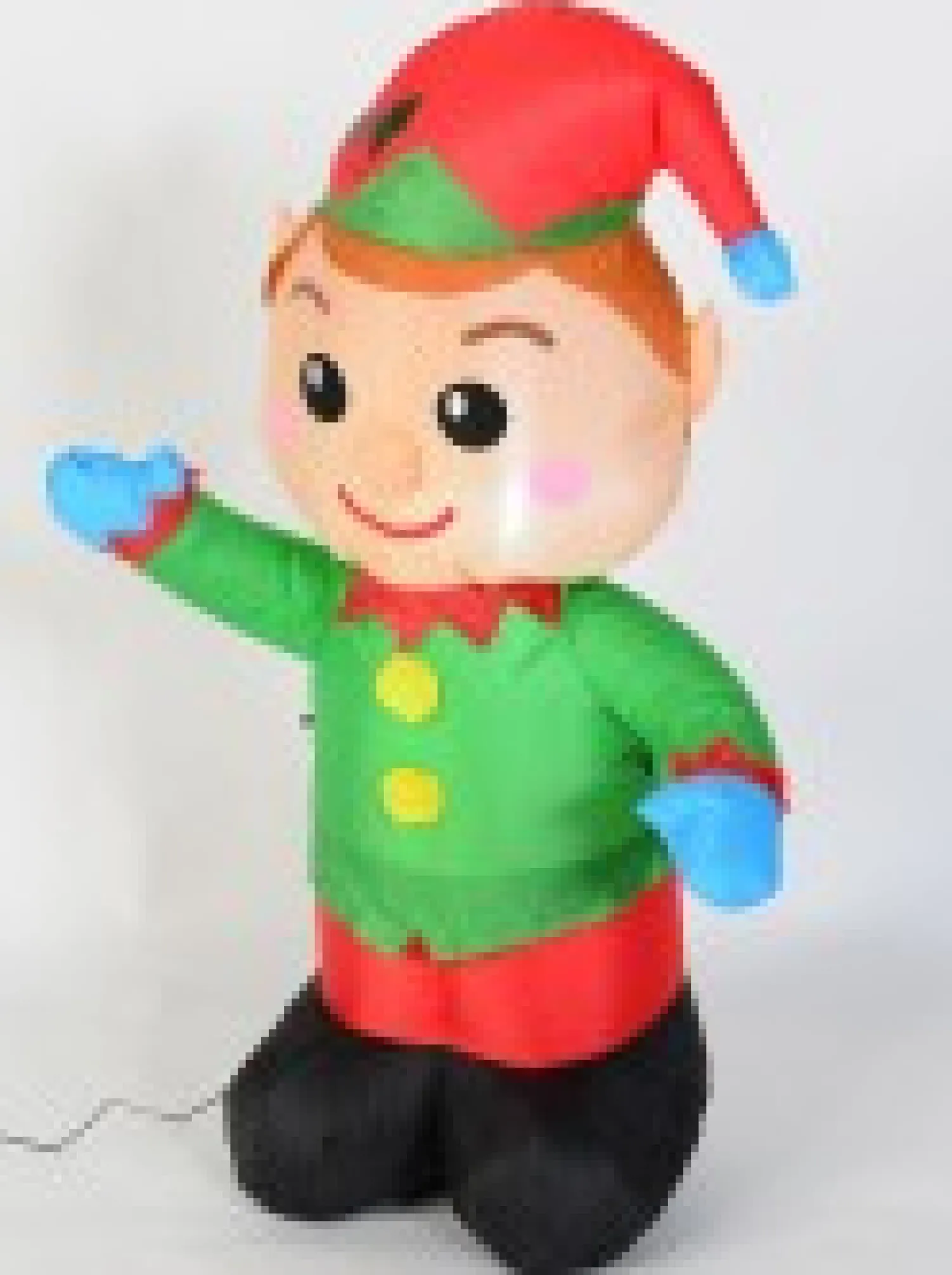 Christmas Warehouse Toy Look Greeting Elf Illuminated Christmas Inflatable Display - 1.2M> Inflatable Displays