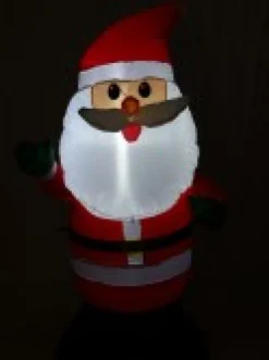 Christmas Warehouse Traditional Look Cute Santa Illuminated Christmas Inflatable Display - 1.2M><noscript><img width=