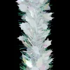 Christmas Warehouse White Holly Leaf & Iridescent Pine Needle Christmas Tinsel Garland - 2.7M> Tinsel