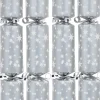 Christmas Warehouse White Stars Pattern Design On Silver Christmas Cracker Bon Bons - 50 X 30Cm> Christmas Cracker Bon Bon Catering Packs (50 Per Pack)