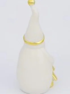 Christmas Warehouse White Winter Large Santa With Gold Tree Ceramic Christmas Ornament - 19Cm><noscript><img width=